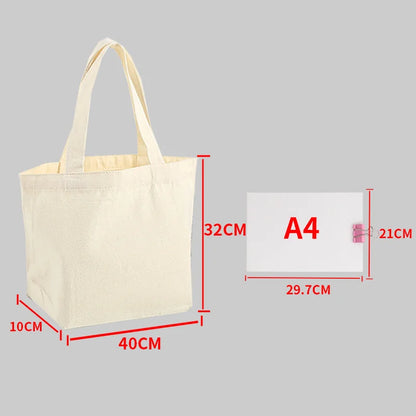 Canvas Tote Bag – Large Capacity Eco-Friendly Reusable Cotton Shoulder Bag