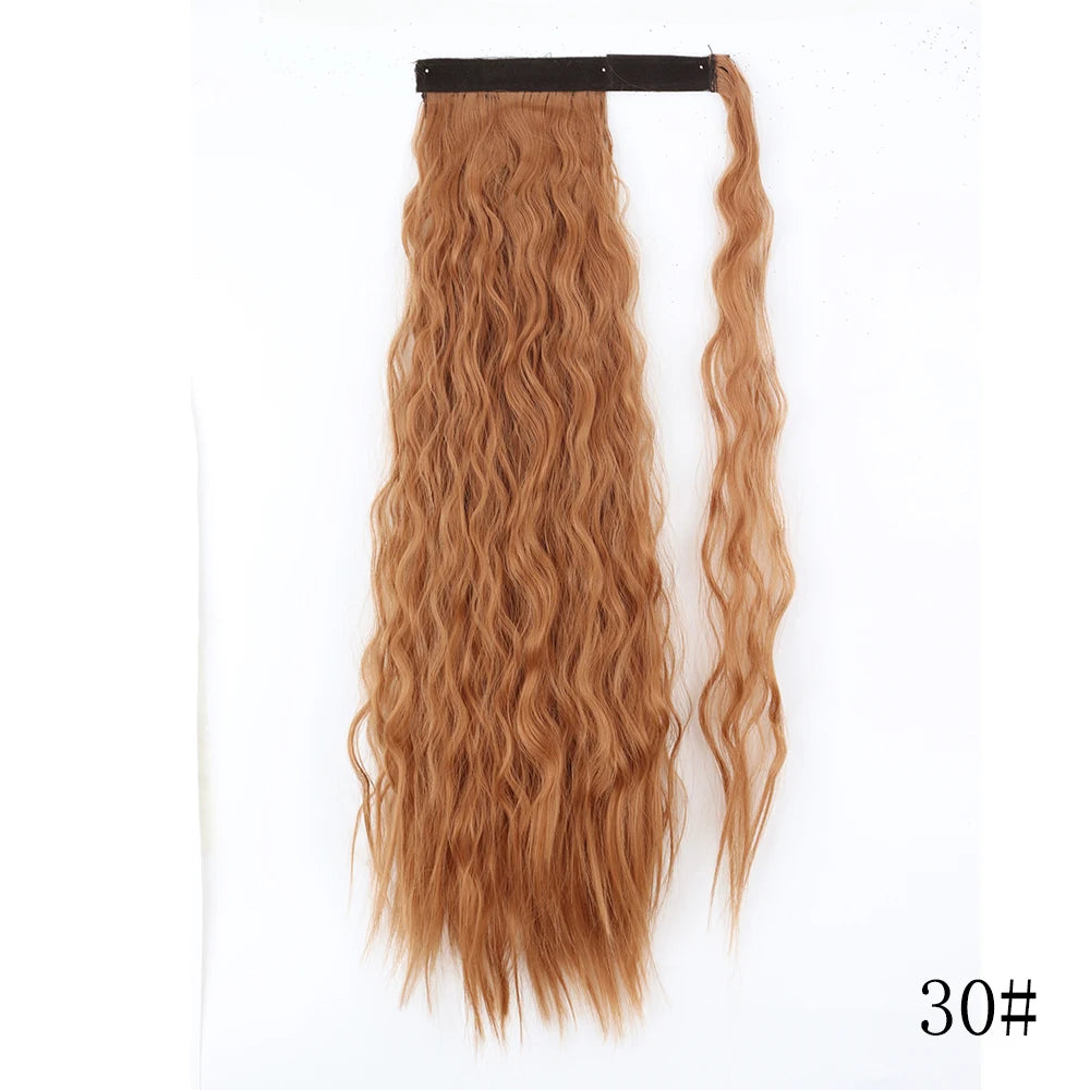 Wrap Around Ponytail Extension – Long Straight Synthetic Clip-In