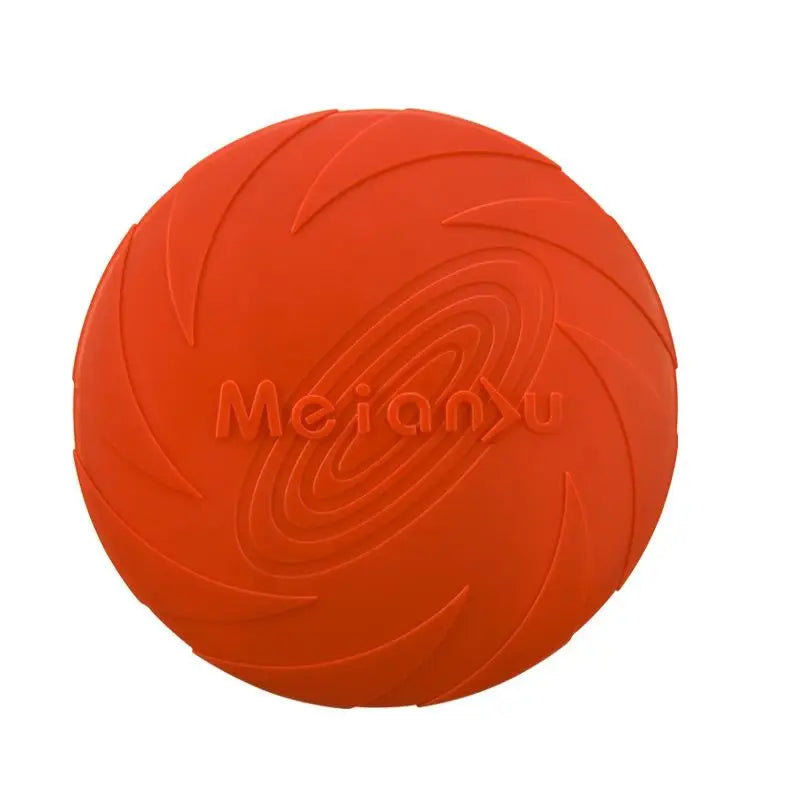Dog Frisbee Rubber Flying Disc Toy – Bite-Resistant Outdoor Training Disc for Dogs