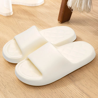 Men Trend Summer Slippers Soft Non-Slip Sole Cloud Sandals Home Beach Indoor Outdoor - Soft