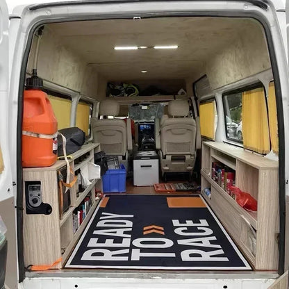 Motorcycle Parking Mat – Racing Display Carpet for Bike & Garage