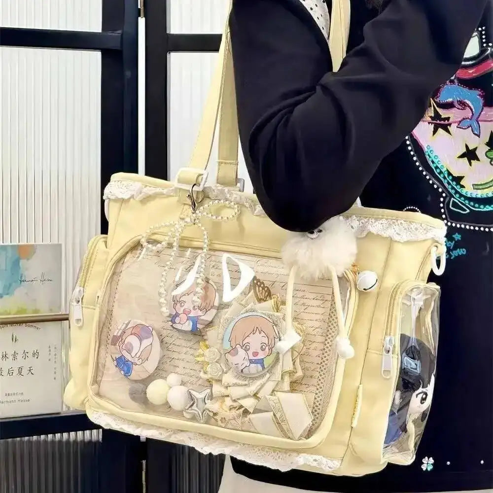 Ita Bag Transparent Window Tote – Y2K Kawaii Crossbody Shoulder Bag