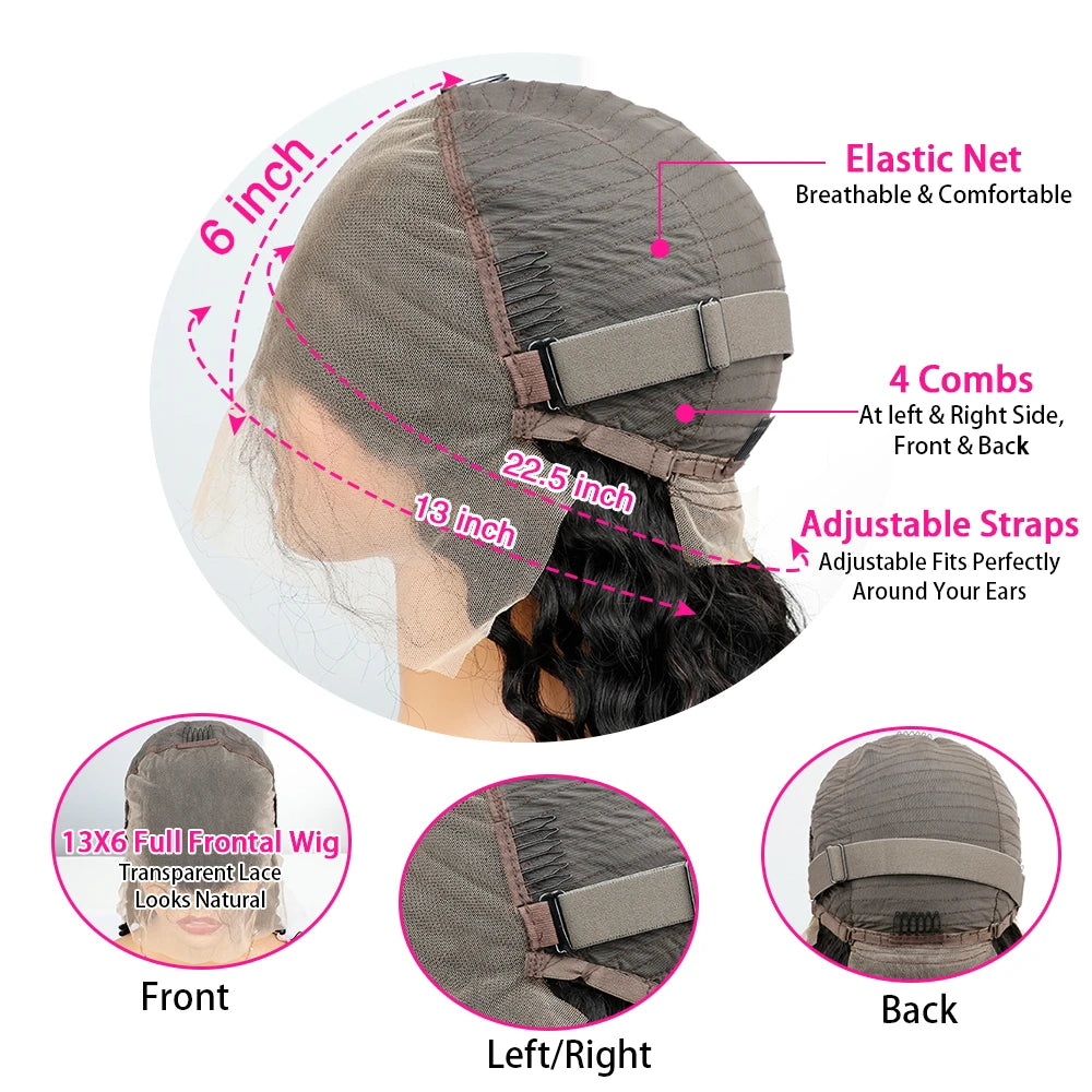Chocolate Brown Body Wave HD Lace Front Wig – 13x4 & 13x6, 180%/200% Density, 18–46 Inch