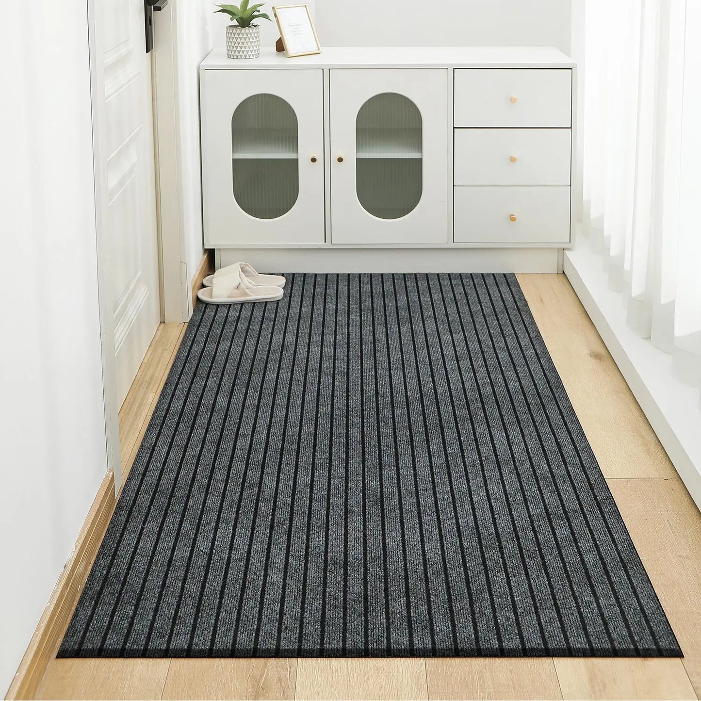 Ribbed Door Mat – Durable Washable Non-Slip Floor Mat for Entryway