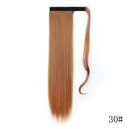 Wrap Around Ponytail Extension – Long Straight Synthetic Clip-In