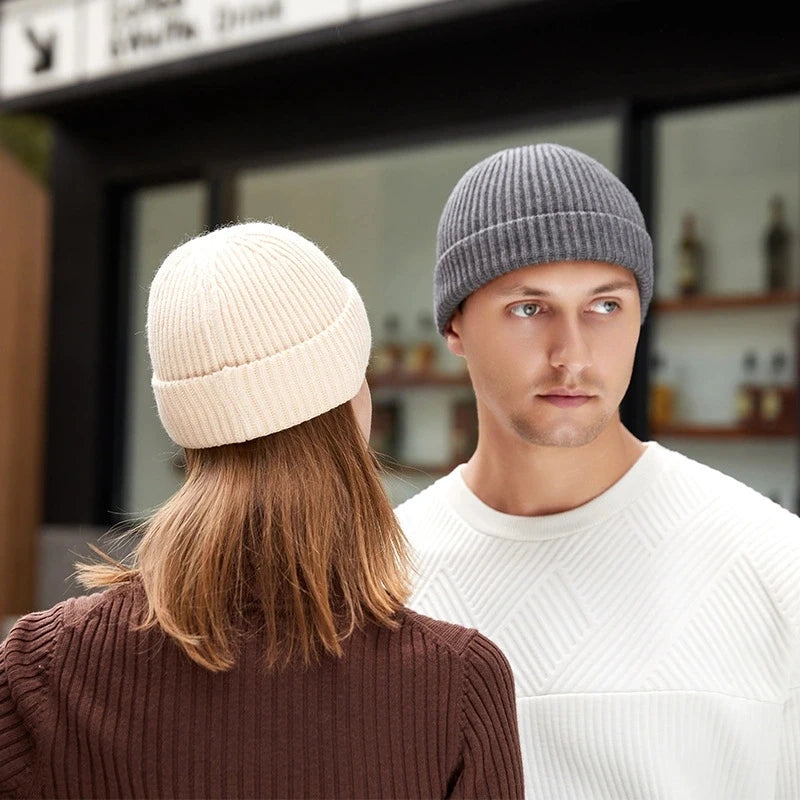 Winter Knit Beanie Hat – Warm Thermal Skull Cap for Men & Women