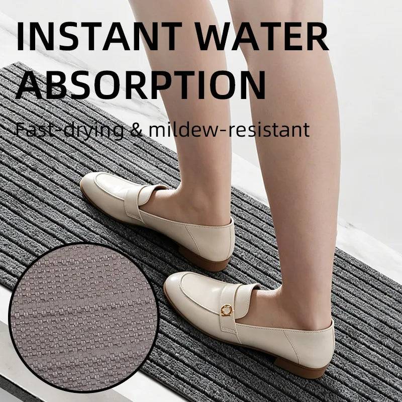 Ribbed Door Mat – Durable Washable Non-Slip Floor Mat for Entryway