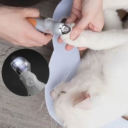 Professional Pet Nail Clipper with LED Light & Magnifier