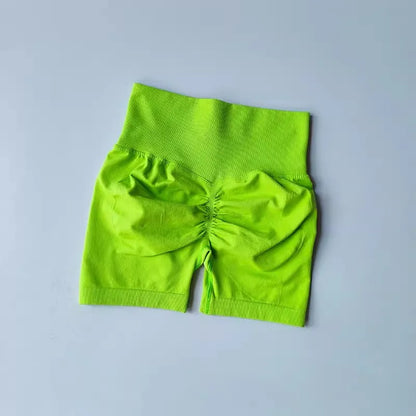 Women's High-Waist Yoga Shorts with Butt Lift & Ruched Back