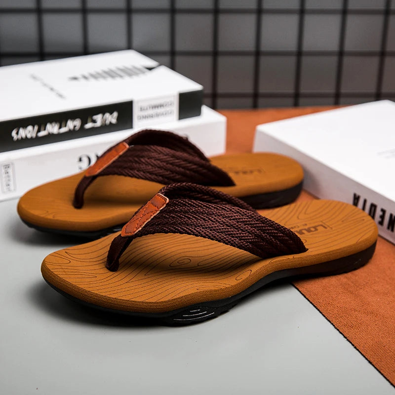 Men Flip Flop Comfortable Breathable Slip-On Sandals Casual Summer Footwear