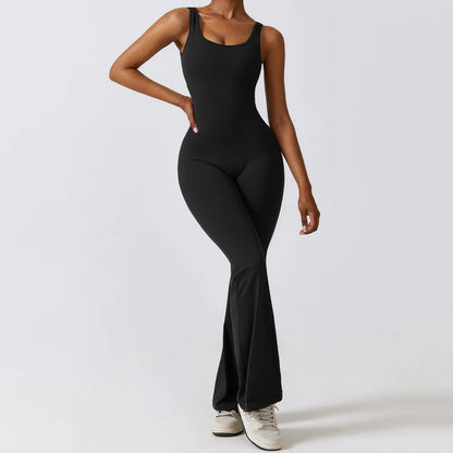 Women's Yoga Jumpsuit – Stretch Flare Fitness Romper