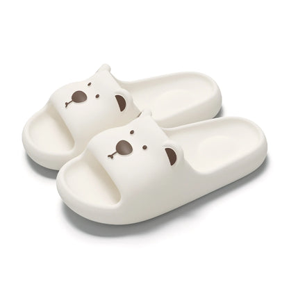 Pillow Rabbit Slippers Women Men House Slides Shower Sandals - Thick