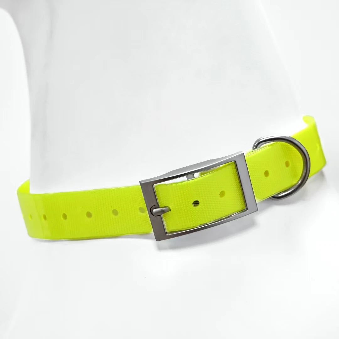 Heavy Duty Waterproof TPU Dog Collar – Adjustable, 8 Colors