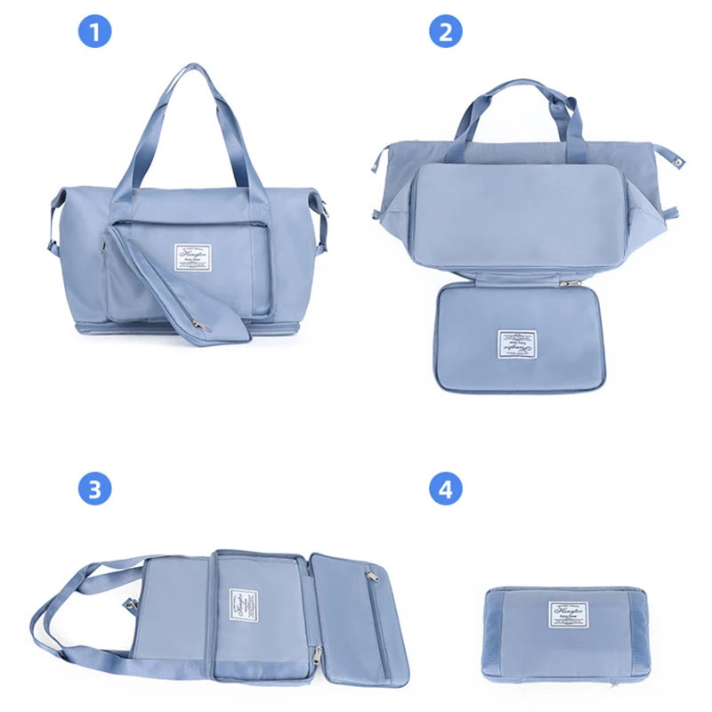 Expandable Travel Duffel Bag – Waterproof Foldable Weekender