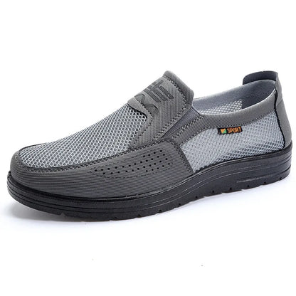 Men's Breathable Mesh Slip-On Sneakers – Lightweight Casual Shoes