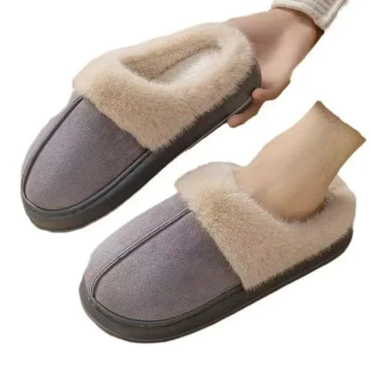 Plush Winter House Slippers – Warm Non-Slip Indoor Shoes