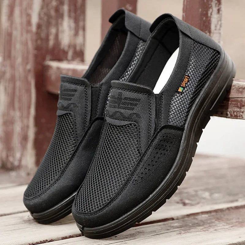 Men's Breathable Mesh Slip-On Casual Shoes – Chunky Sole