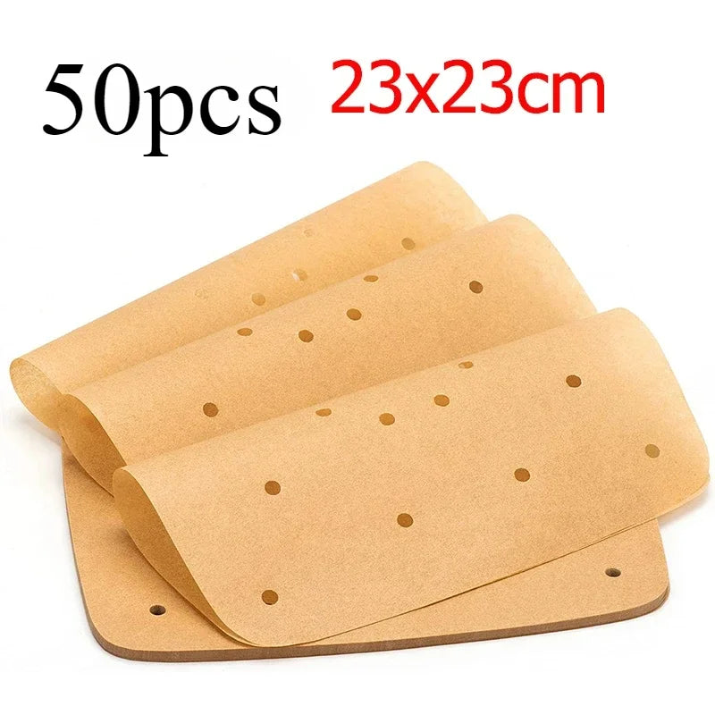 Air Fryer Parchment Paper Liners – Square Perforated
