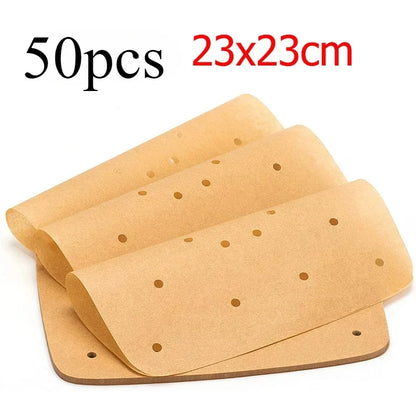 Air Fryer Parchment Paper Liners – Square Perforated