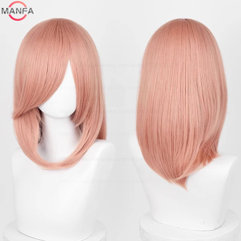 Anime Cosplay Wig - 40cm Medium Straight Wig with Bangs