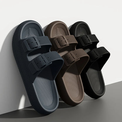 Men S Outdoor Thick Sole Sandals - Non-Slip Shower Slippers Bathroom - Thick