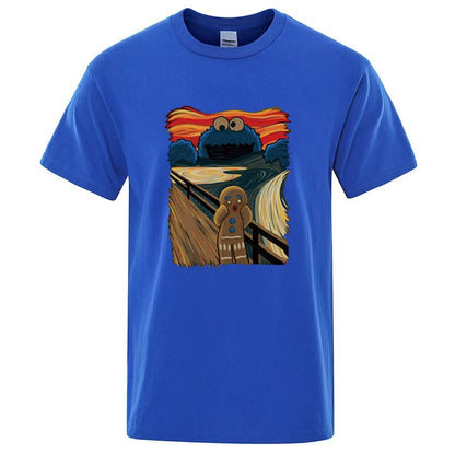 Casual Graphic T Shirt Cotton Blend Short Sleeve Tee