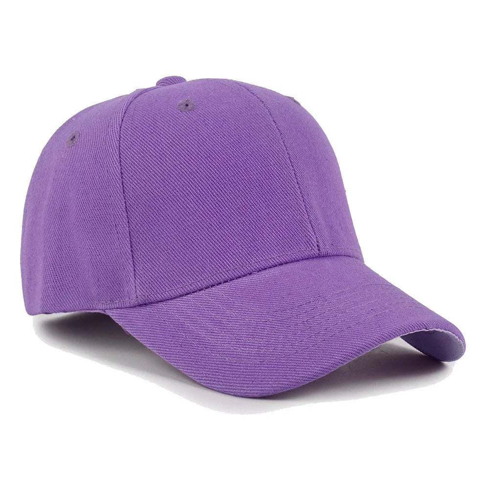 Plain Baseball Cap – Unisex Adjustable Snapback Hat