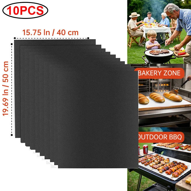 Non-Stick BBQ Grill Mat & Oven Liner – Reusable