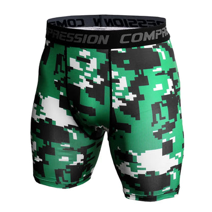Men's Camo Compression Shorts – 3D Print Gym Workout Tights