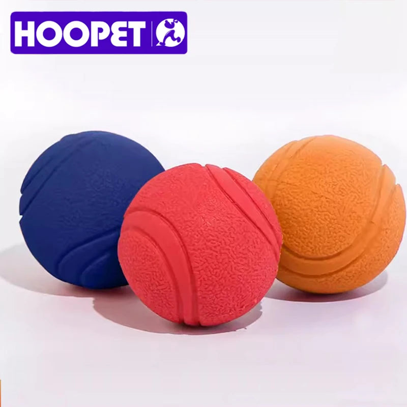 Rubber Dog Ball Toy – Bite-Resistant Solid Ball for Puppies & Large Dogs (S–XL)