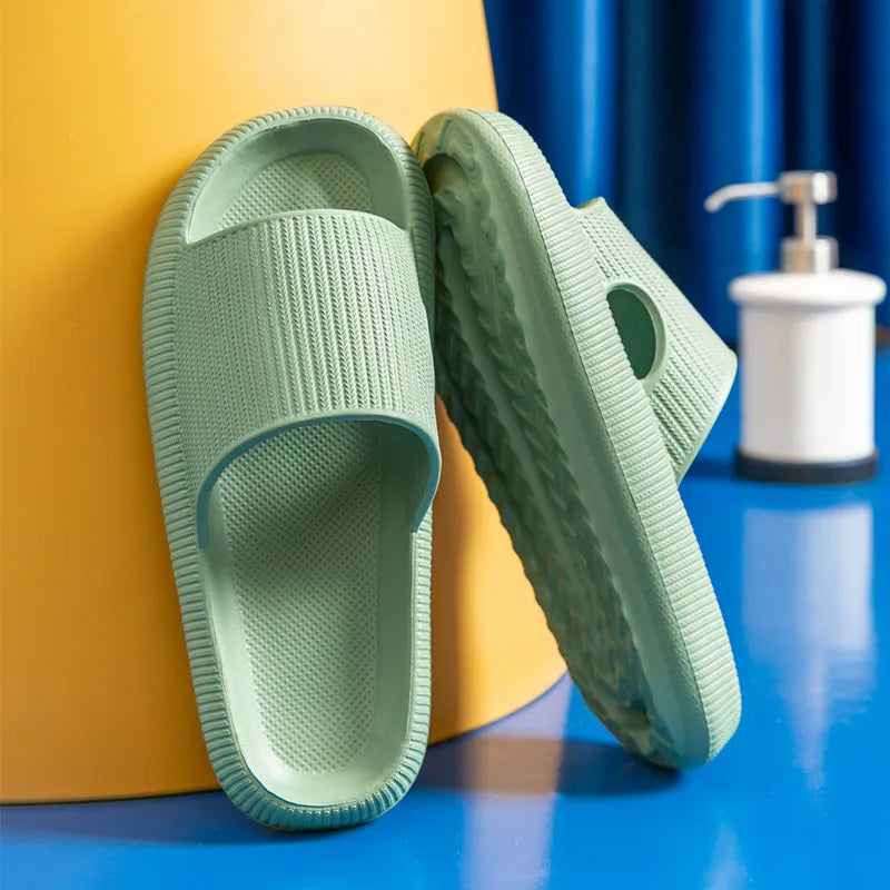Women Thick Platform Cloud Slippers Indoor Home Eva Soft Sole Pillow Slides Sandals Woman Summer Non