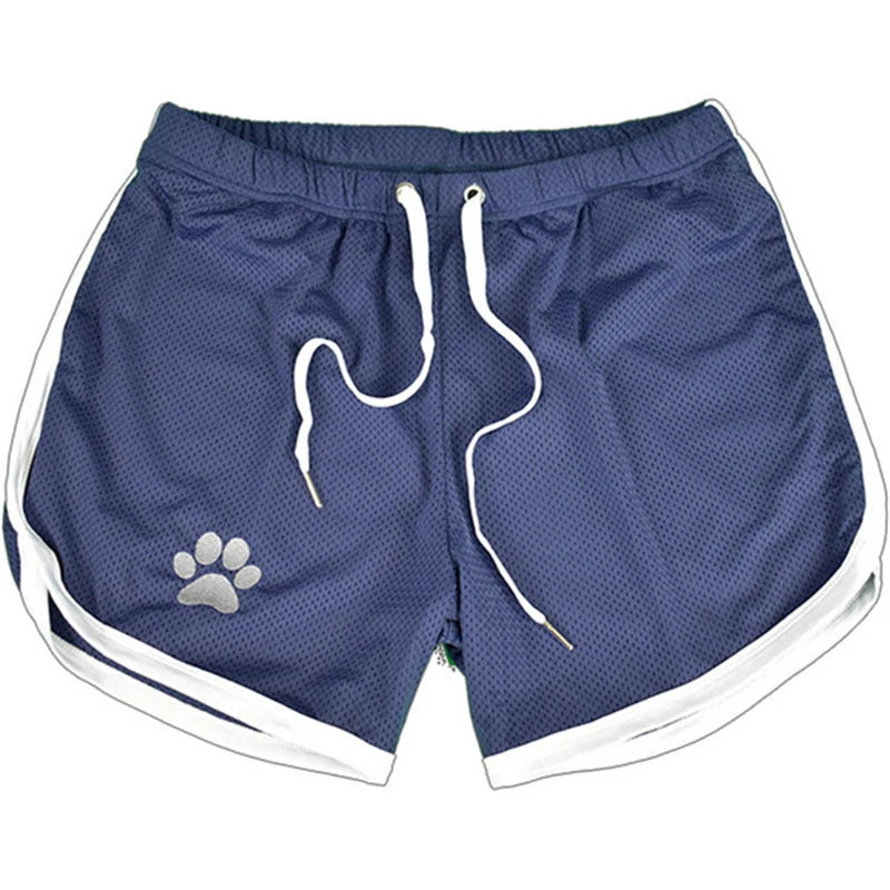 Men's Mesh Running Shorts Breathable Gym Fitness Short Pants