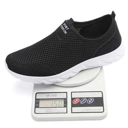 Slip-On Mesh Sneakers Men – Lightweight Breathable Walking Shoes