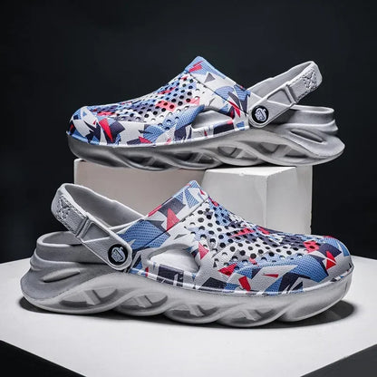 Men's EVA Clog Sandals – Breathable Perforated Platform Shoes