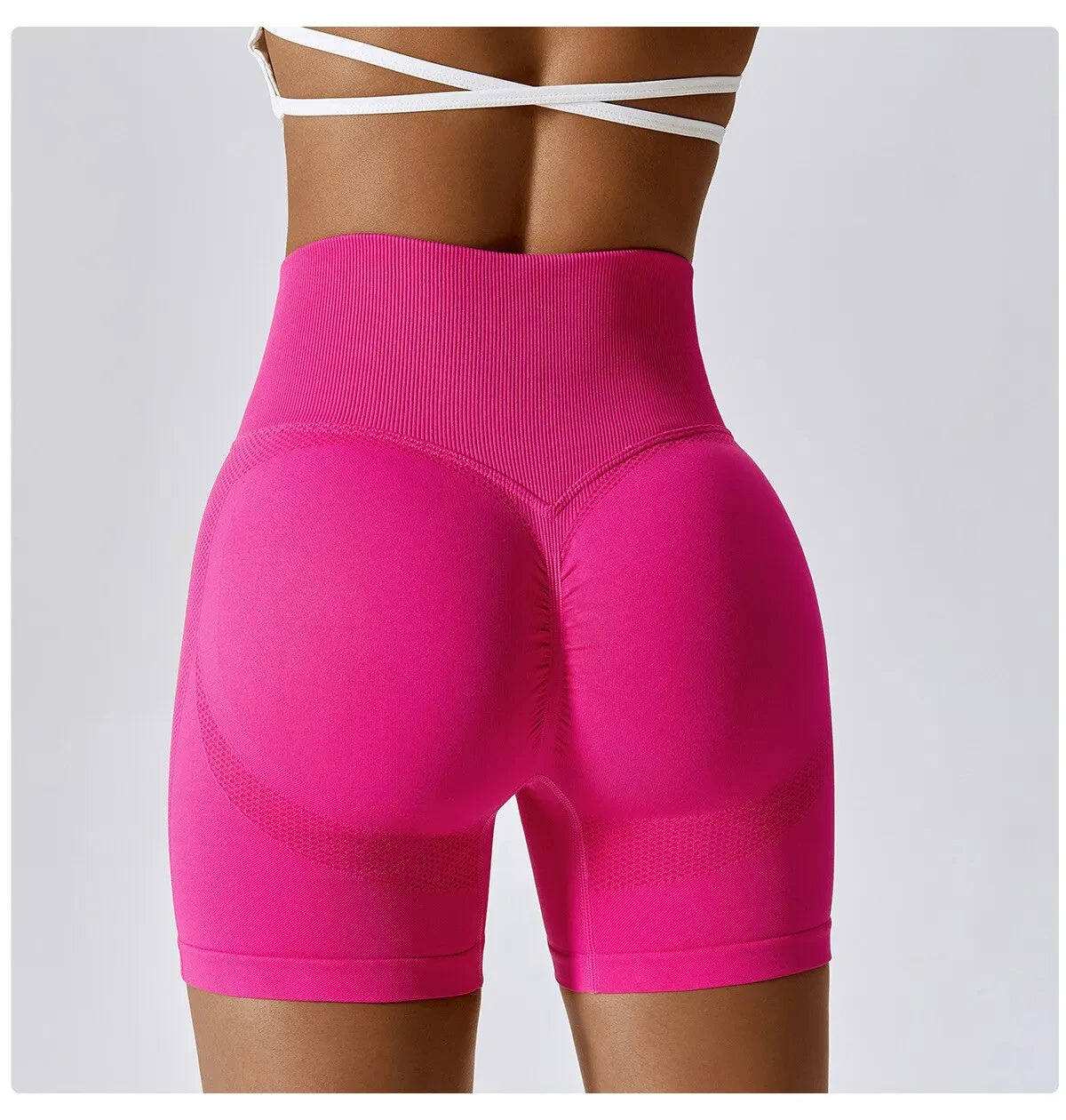 Women's Seamless High-Waist Scrunch Shorts