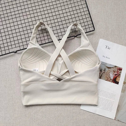 High-Impact Sports Bra – Shockproof Fitness Bra with Built-In Cup