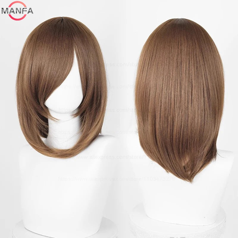 Anime Cosplay Wig - 40cm Medium Straight Wig with Bangs