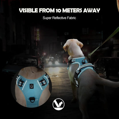 No Pull Dog Harness – Adjustable Soft Padded Vest with Control Handle