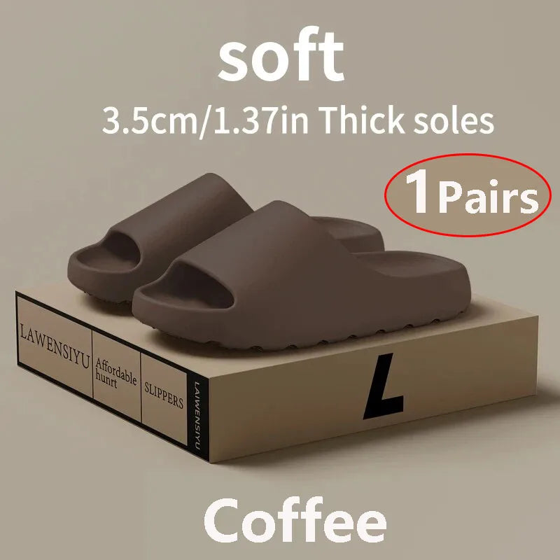 EVA Cloud Slippers – Thick Sole Non-Slip Slides for Men & Women