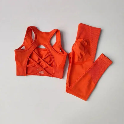 2-Piece Women's Yoga Set – Sports Bra & High Waist Leggings Fitness Suit