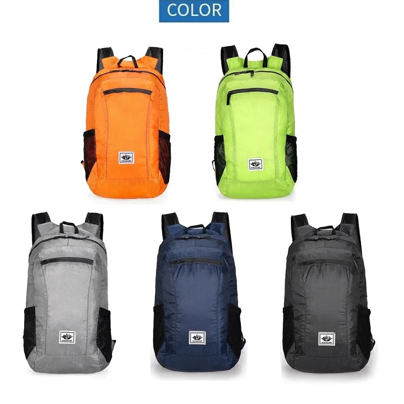 Foldable Lightweight Backpack – Waterproof Hiking & Travel Daypack