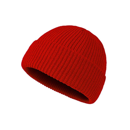 Solid Color Knit Beanie for Men & Women – Warm Winter Skull Cap