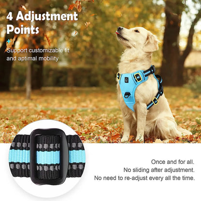 No Pull Dog Harness – Adjustable Soft Padded Vest with Control Handle