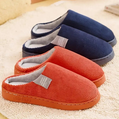 Women S Men Thick Soft Bottom Home Slippers Household Plush Anti-Slip Thermal Indoor Winter - Soft
