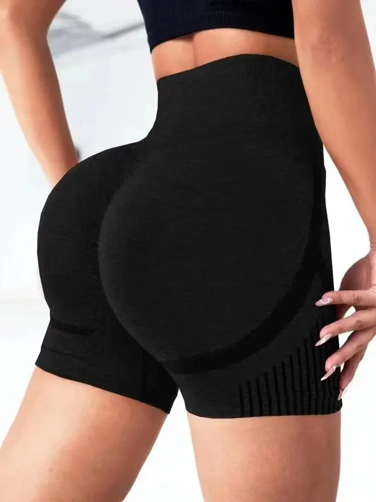 High Waist Butt Lift Yoga Shorts for Women – Seamless Gym Workout