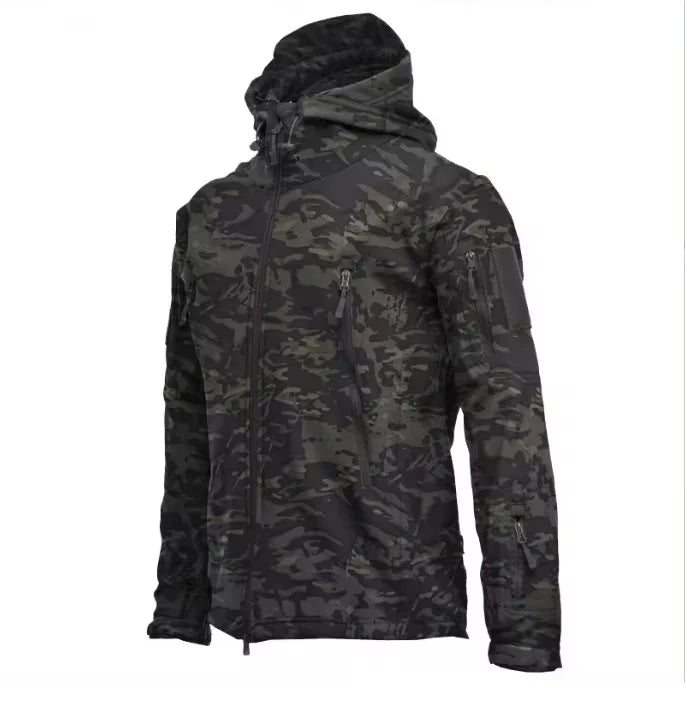 Men's Tactical Soft Shell Jacket – Military Waterproof Hoodie