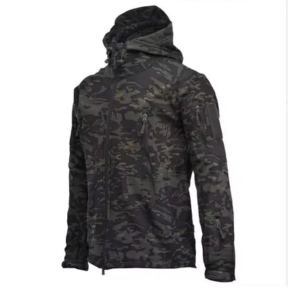 Men's Tactical Soft Shell Jacket – Military Waterproof Hoodie