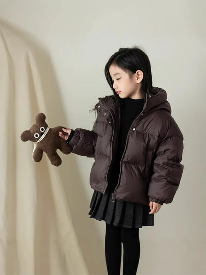 Kids Winter Puffer Down Coat – Warm Hooded Jacket for Boys & Girls