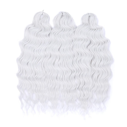 Anna 24 Inch Synthetic Hair Water Wave Braiding Extensions Ombre Blonde Deep Afro Curl Twist Crochet