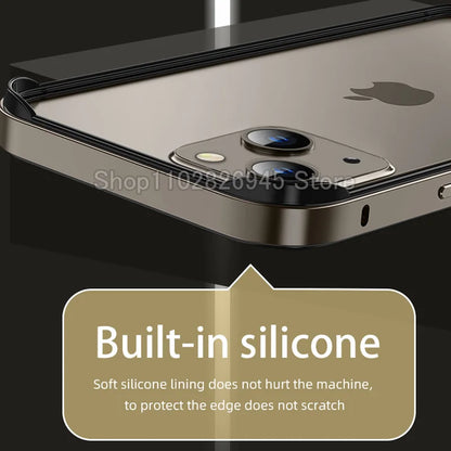 Hybrid Silicone Frame Aluminum Metal Phone Case Iphone 17 16 15 14 13 12 Pro Max Better Heat Bumper